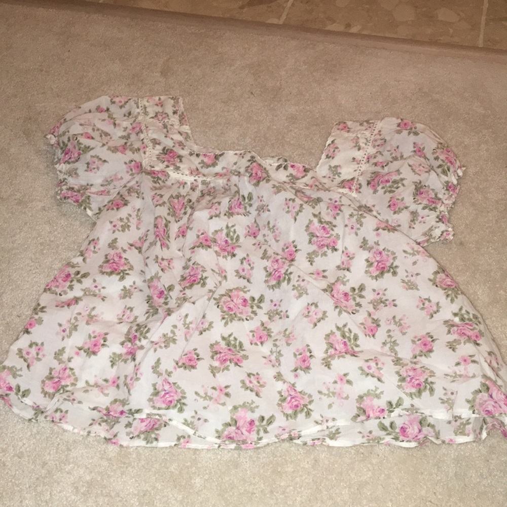 A flowery summer blouse